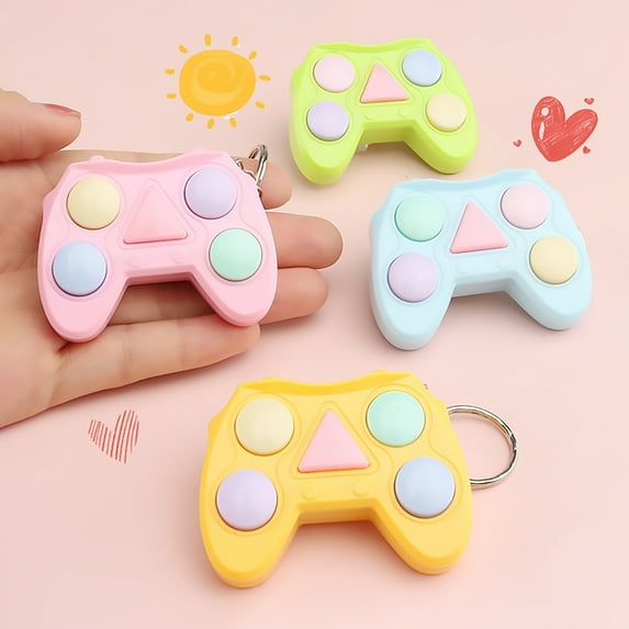 Bobasndm Mini Fidget Toy Lovely Portable Funny Cat Paw Push Fidget Game Keychain for Children