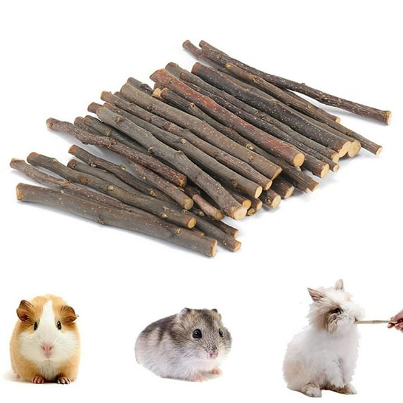 Bobasndm Natural Organic Apple Sticks,60Pcs Bunny Hamsters Chew Toys Suitable for Rabbits,Chinchillas,Guinea Pigs,Squirrel Improving Dental Health,Small Animals Tooth Grinding Toy