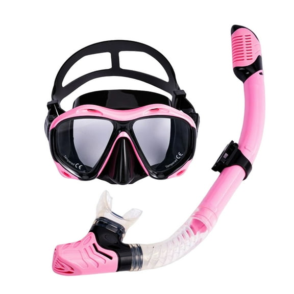 Bobasndm Nearsighted Snorkeling Gear for Adults Youth, Professional Full Dry Top Silicone Snorkel Set, Anti-Fog Scuba Diving Mask with Adjustable Strap