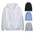 thumbnail image 1 of Bobasndm New Hooded Zipper Sweater Men's Solid Color Cardigan Jacket Casual Streetwear Sports Plain Men's Sweater, 1 of 9