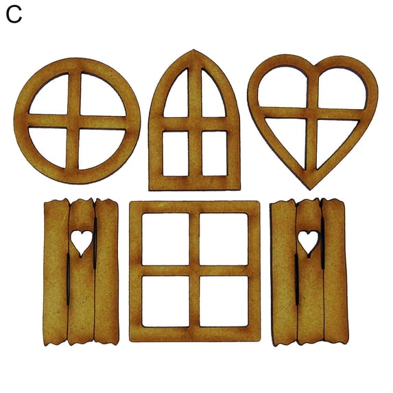 Bobasndm Playhouse Decoration Door Self-Assembly 1 Set Artificial Mini Ladder Fence Fairy Door Micro Landscape Creative for Dollhouse