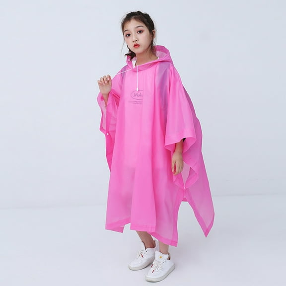 Bobasndm Rainwear Elastic  Outdoor Travel Kids Rain Poncho Anti-Scratch Practical for Trip
