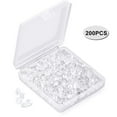 thumbnail image 1 of Bobasndm Silicone Earring Backs Earring Backings 200 Pcs Soft Clear Ear Safety Back Pads Backstops Clutch Stopper Replacement for Fish Hook Earring Studs Hoops, Diameter 4mm, 1 of 9