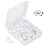 Bobasndm Silicone Earring Backs Earring Backings 200 Pcs Soft Clear Ear Safety Back Pads Backstops Clutch Stopper Replacement for Fish Hook Earring Studs Hoops, Diameter 4mm