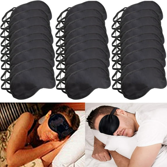 Bobasndm Sleeping Eye Mask, Sleeping Mask, Blindfold Cover, Team Building Games, Party with Nose Pad and Adjustable Strap for Women, Men, Kids, (30 Pack)