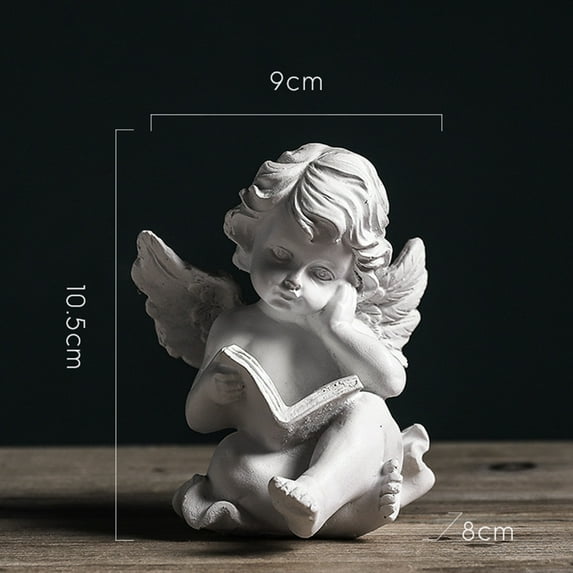 Bobasndm Statue Model Lightweight Wear-resistant Resin Angel Statue Model Wear-resistant Convenient for Decoration