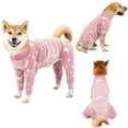 thumbnail image 1 of Bobasndm Turtleneck Dog Clothes Pajamas,Autumn Winter Dog Jumpsuit Coat,Winter Soft Warm Flannel Pajamas Jumpsuit for Medium Large Dog, 1 of 9