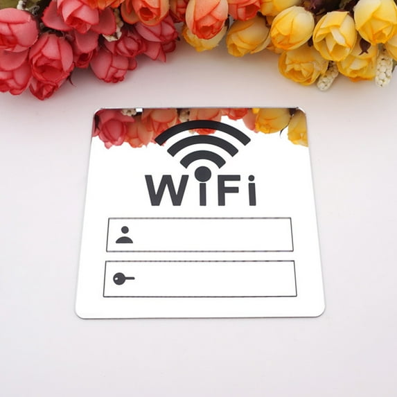 Bobasndm WiFi Hotspot Signage Strong Sticky Public Shop WiFi Password Sticker Reusable Practical for Home