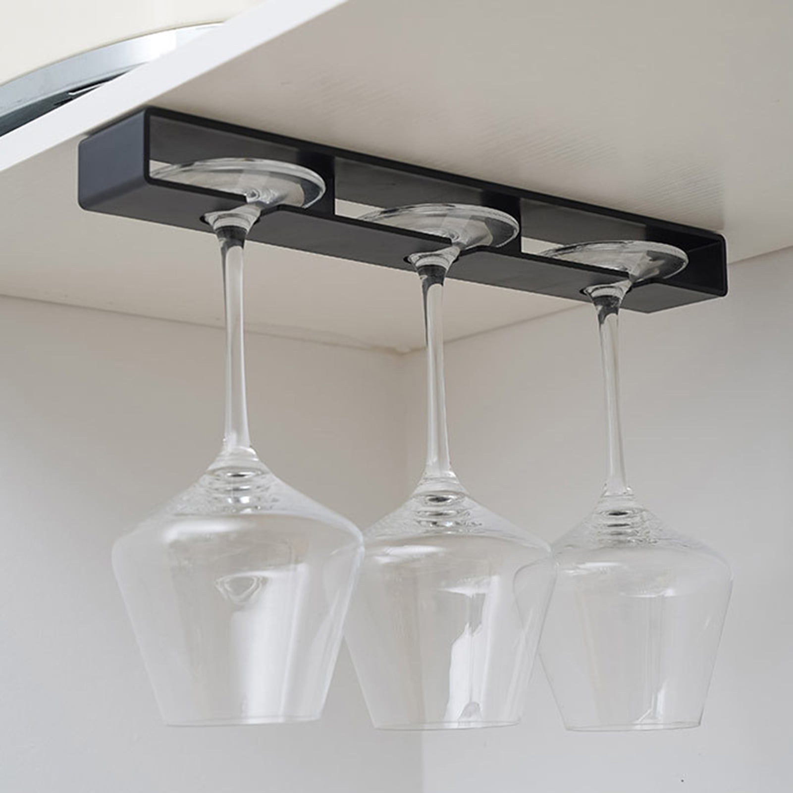 Bobasndm Wine Glass Holder Under Shelf or Punchfree Wine Glass