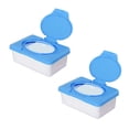 thumbnail image 1 of Bobasndm Wipes Dispenser, 2Pack,Baby and Adult Wipes Holder, Refillable Container, Keeps Wipes Fresh, One-Handed Operation,Non-slip cover, Easy to Open and Close, 1 of 9