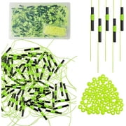 Bobber Stops for Fishing Floats,100Pack Slip Bobber Stops String Knots with Plastic Beads
