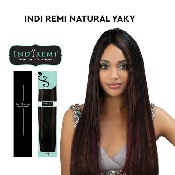 Bobbi Boss Indi Remi 100% Premium Virgin Hair Natural Yaky 10" Inch ( P4/27/30 Med Brown / Honey / Auburn )
