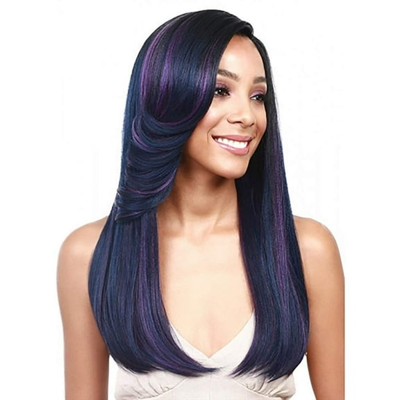Bobbi Boss Lace Front Synthetic Wig, Blue, 1 Count