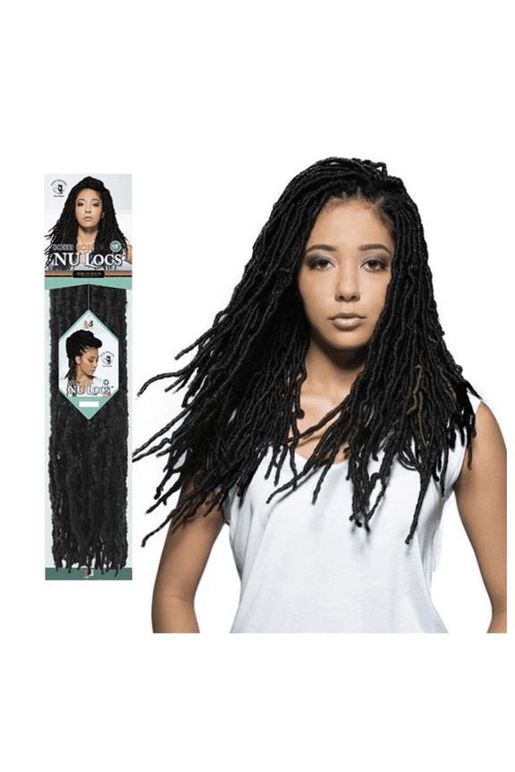 Synthetic Hair Crochet Braids African Roots Braid Collection - Nu Locs 18"(6Pack, 4 Medium Brown)