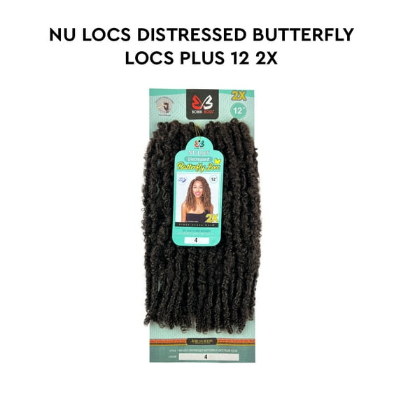 Bobbi Boss Nu Locs 2x Butterfly Locs Plus 12” ( 4 Medium Brown )