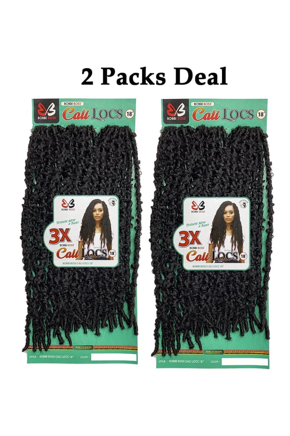 Nu Locs Synthetic Hair Crochet Braid Loop 3x Butterfly Locs Cali Locs 18 ( #2 Dark Brown 2 Packs )