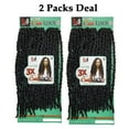 thumbnail image 1 of Bobbi Boss Nu Locs Synthetic Hair Crochet Braid Loop 3x Butterfly Locs Cali Locs 18” ( #T1B/30 Off Black Auburn 2 Packs ), 1 of 3