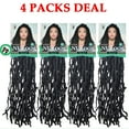 thumbnail image 1 of Bobbi Boss Synthetic Hair Crochet Braids Loop Nu Locs 14" ( 4 Packs 2 Dark Brown ), 1 of 5