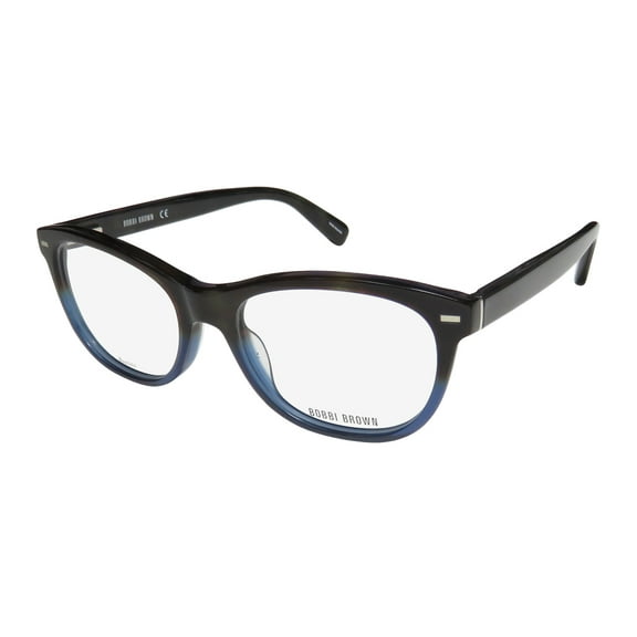 NEW BOBBI BROWN THE GABBY WOMENS/LADIES DESIGNER FULL-RIM HAVANA GRAY BLUE FAST SHIPPING FRAME DEMO LENSES 49-17-140 SPRING HINGES EYEGLASSES/EYEWEAR