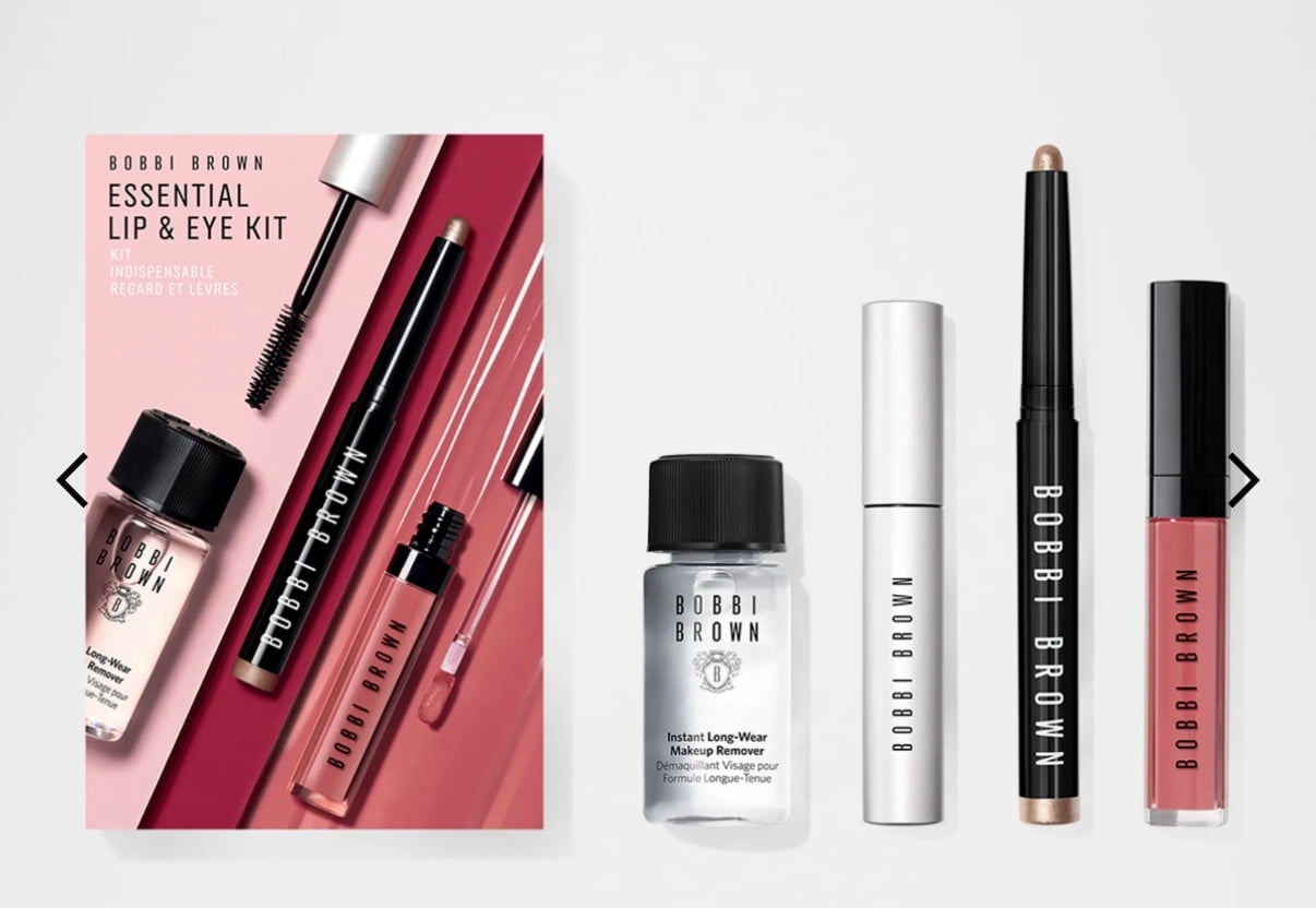Bobbi Brown Essential Lip & Long-Wear Eye Makeup 4-Piece Kit