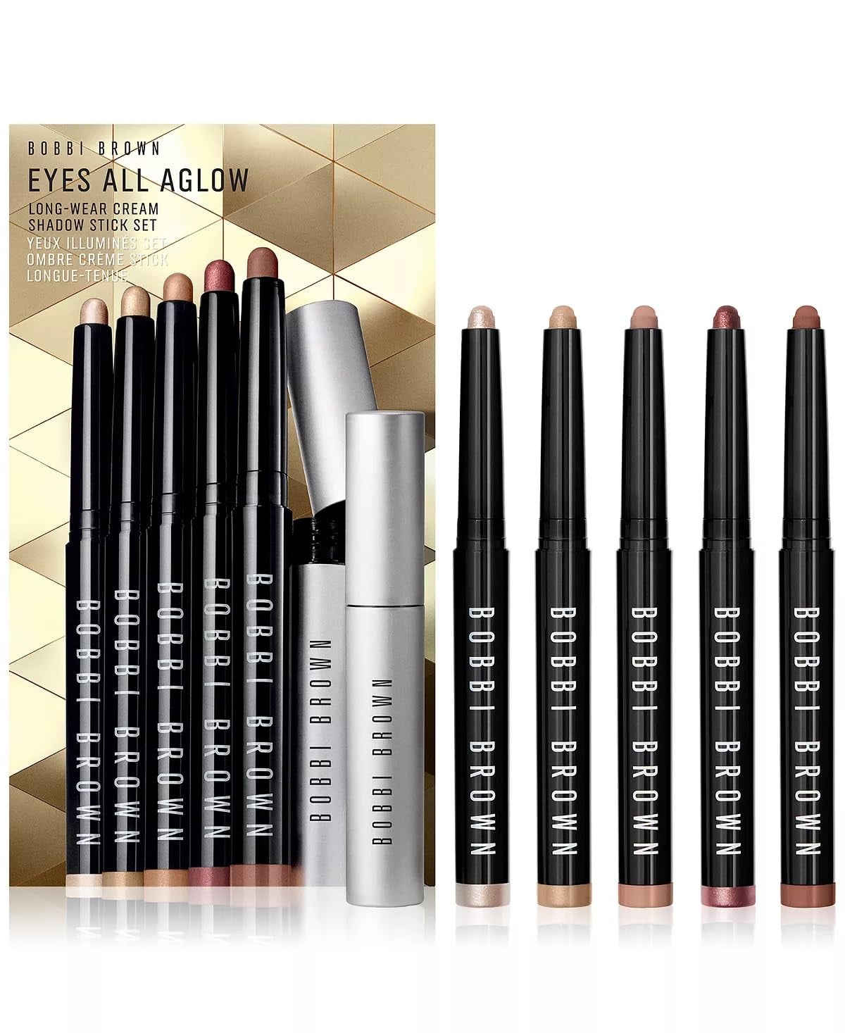 Bobbi Brown Long Wear Cream Shadow Stick Set + Mascara 6 Full Sizes
