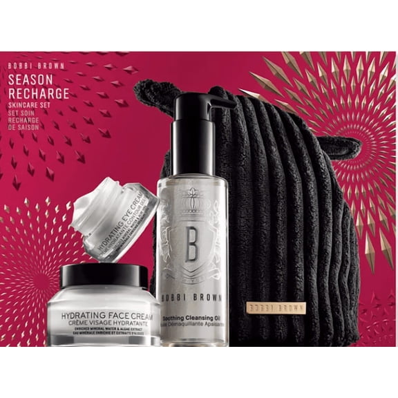 Bobbi Brown Season Recharge Skincare Set - Soothing Cleansing Oil, Hydrating Eye Cream, & Hydrating Face Cream