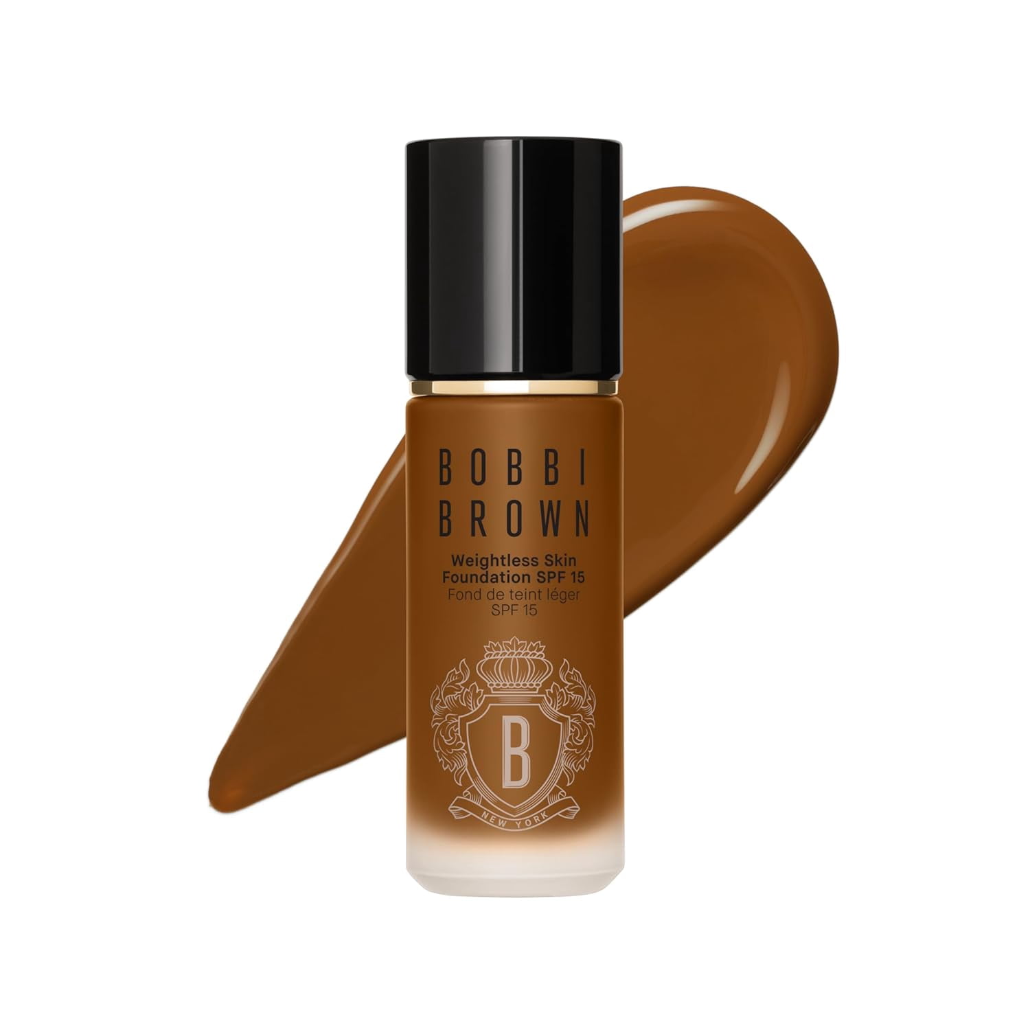 Bobbi Brown Weightless Skin Foundation SPF 15 - 46 Neutral Warm Walnut (NW-092), A deep brown with yellow and brown undertones for deep skin,  1 fl. oz