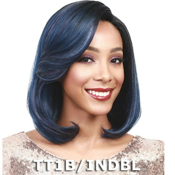 BobbiBoss 5" Deep Part Swiss Lace Front Wig - MLF137 Mignon (Color: 1 Jet Black)