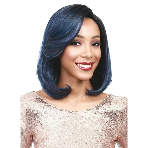 BobbiBoss 5" Deep Part Swiss Lace Front Wig - MLF137 Mignon (Color: 1b Off Black)