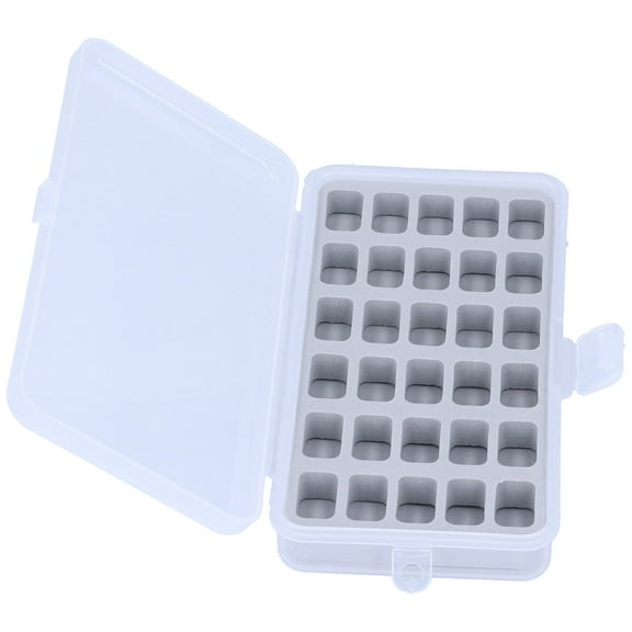 Bobbin Box,Bobbins Spools Box,Bobbin Box Organizer Plastic Case Transparent 30 Slots Empty Spools Sewing Craft Storage