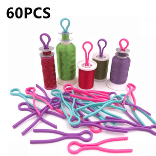 52pcs Professional Plastic Bobbin Clips Thread Roller Fixed Wrapped Clamp  Sewing Machine Bobbin Thread Tool Accessories (Blue Purple Rosy Green 13pcs  for Each) 