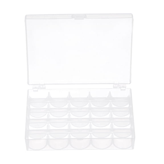 Bobbin Organizer Plastic Case 25 Slots Empty Spools Storage Box for Sewing Machine 2 Pack