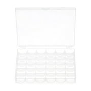 Bobbin Organizer Plastic Case 36 Slots Empty Spools Storage Box for Sewing Machine 2 Pack