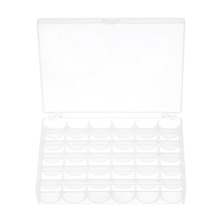 Bobbin Organizer Plastic Case 36 Slots Empty Spools Storage Box for Sewing Machine 2 Pack