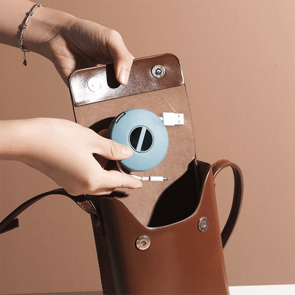 Bobbin Winder Portable Charger Cord Round Storage Cable Winder Retractable Cable Management Flexible USB Wire Cord Reel