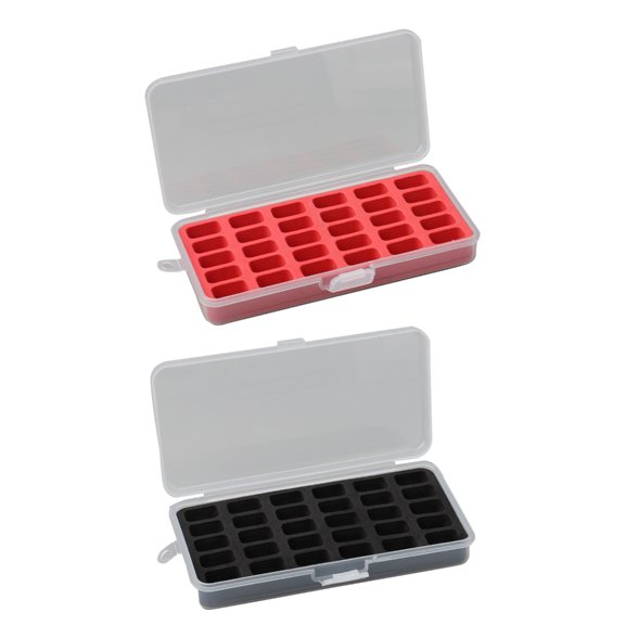 Bobbins Case 30 Grids ABS 18x9x3cm Dustproof Easy to Use for Home Daily Efficient Storage Thread Bobbins