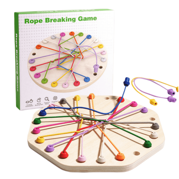 Bobby.Duck Untangle Rope Puzzle Game, Kids Brain Teaser Board Game, Logic Puzzle Toy Ages 3-8, Montessori STEM Educational Toy, Interactive IQ Challenge, Parent-Child Family Fun Strategy Game