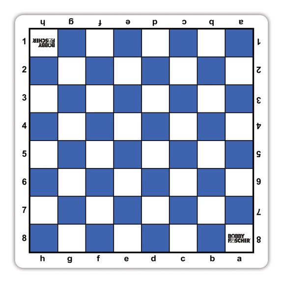 Bobby Fischer� Tournament Roll Up Chess Board 20 in. - Blue Mousepad Style