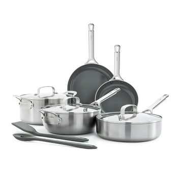 GreenPan Bobby Flay 10-Piece Stainless Steel Ceramic Nonstick Cookware Set