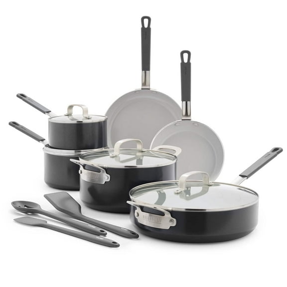 Bobby Flay by GreenPan Professional Ceramic Nonstick 13-Piece Cookware Set in Graphite