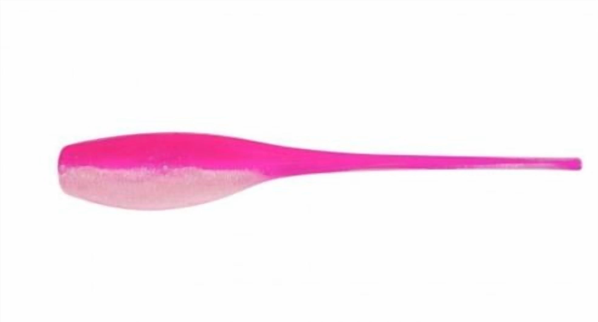 2 inch pink plactic ice fishing lure 2" Fatty Minnow KJ's Custom Lures Compact Strength Goture Micro Ice Fishing Jigs