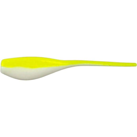 Bobby Garland Baby Shad - 2 IN - 18 Pack - Bone White Chartreuse