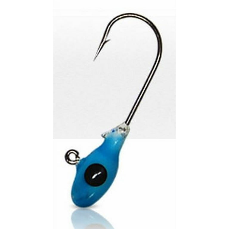 Bobby Garland 2 Mo'Glo Jigheads Fishing Lure, Blue Ghost, Size 2, 1/16  oz., 10 Count, 116MGH17 