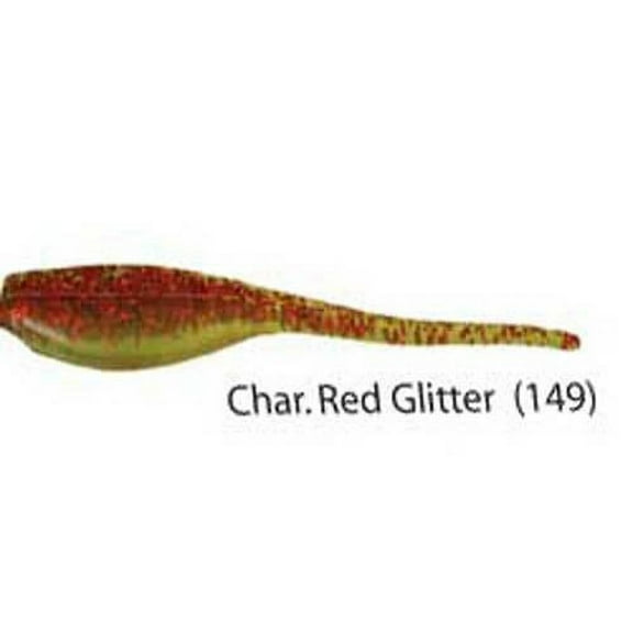 Bobby Garland Baby Shad Crappie Bait 2" Chartreuse Red Glitter 18 Count