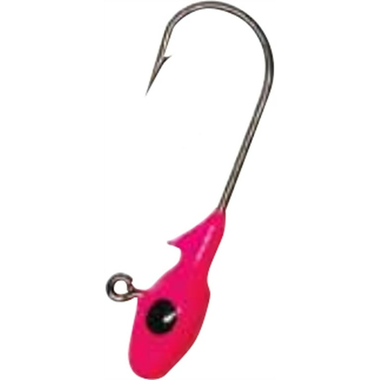 Bobby Garland Mo'Glo Jigheads Fishing Lure, Pink, 1/16 oz., 10 Count,  116MGH06