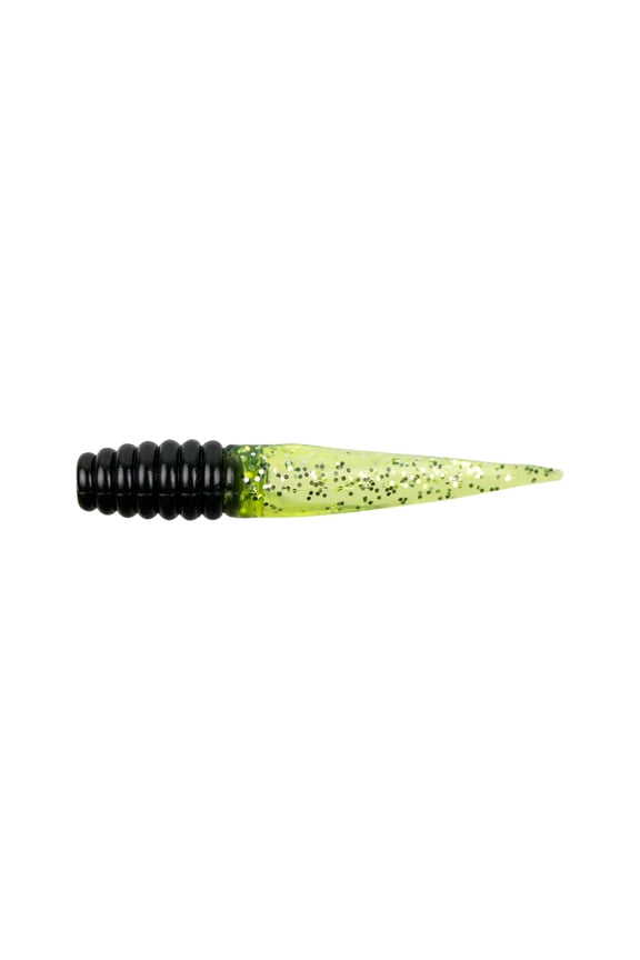 Slab Slayer Crappie Bait 2" Black Chartreuse Silver 12 Count