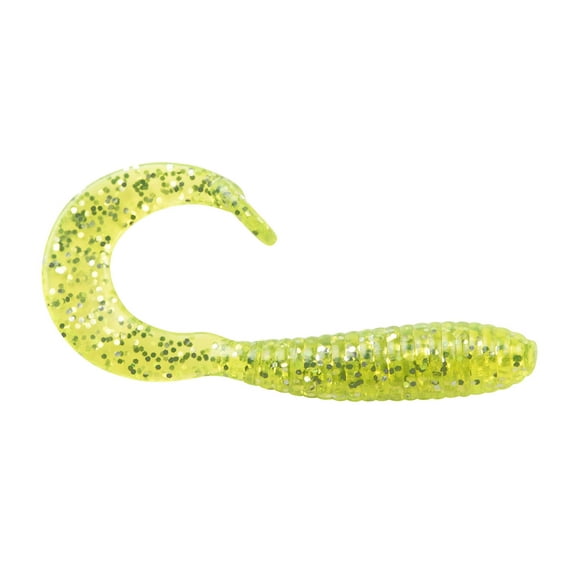 Bobby Garland Hyper Grub - 2 IN - 18 Pack - Chartreuse Silver