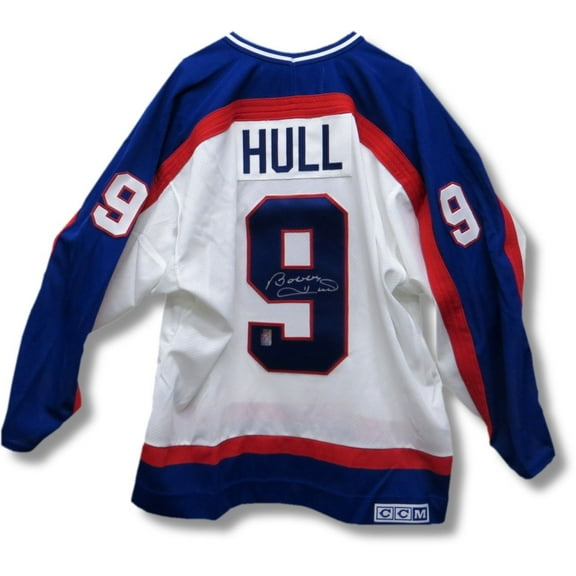 Bobby Hull Signed Autographed Jersey Vintage Jets Home WGA Holo COA