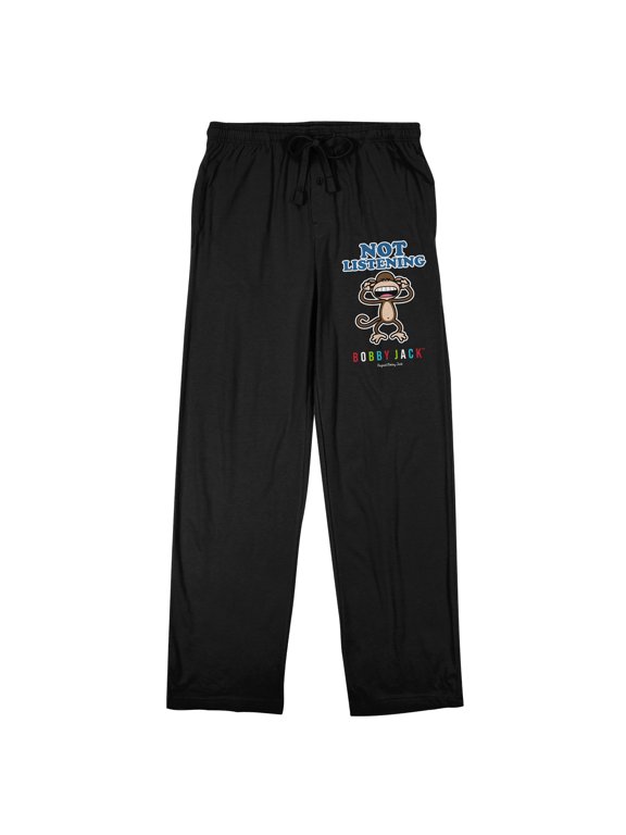 Bobby Jack "Not Listening" Men's Black Sleep Pajama Pants-Medium