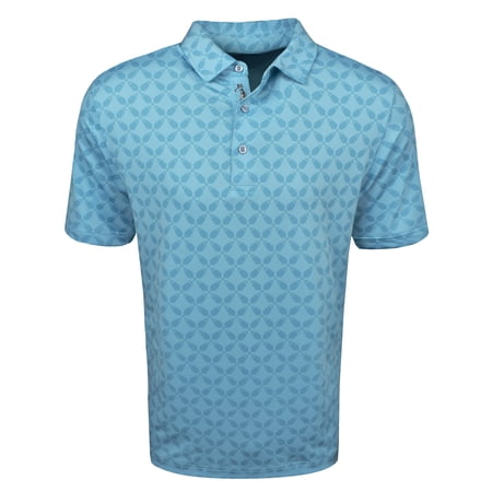 Bobby Jones Golf Performance Jersey Wine Glass Print Polo Aquarius Size Large Aquarius Large